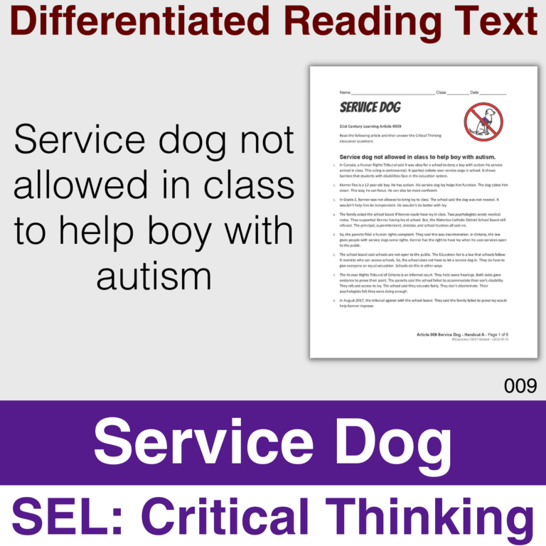 Service Dog – Is this Discrimination? (Critical Thinking)